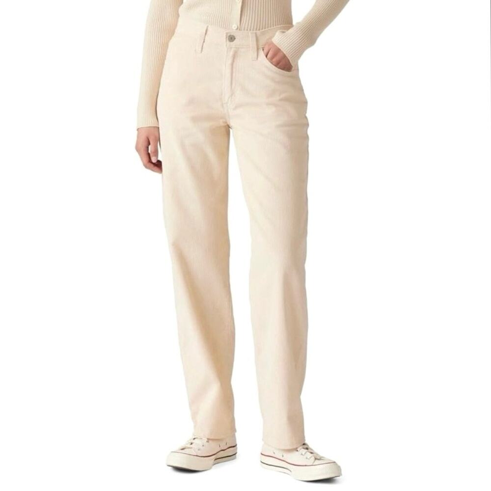 Levi’s ‘94 Baggy Women’s Ivory Corduroy Pants, Size 26